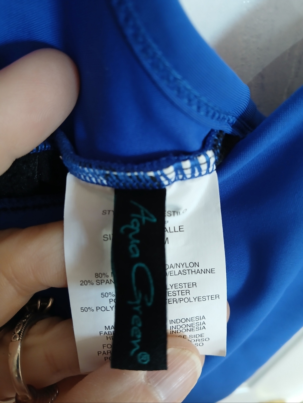 Womans Aqua Green  Blue Ruffle One-Piece Swimsuit NWOT Pool Beach Cruise Resort - Picture 3 of 7